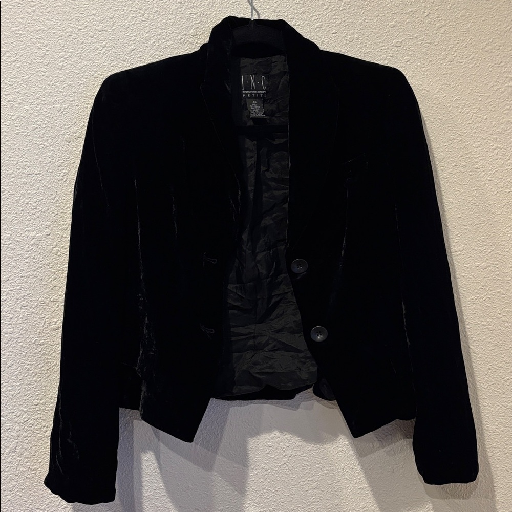 90s silk‎ velvet blazer
